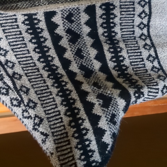 ORANGE FASHION VILLAGE* hooded sweater duster gray outlined in black w/ - Picture 6 of 9